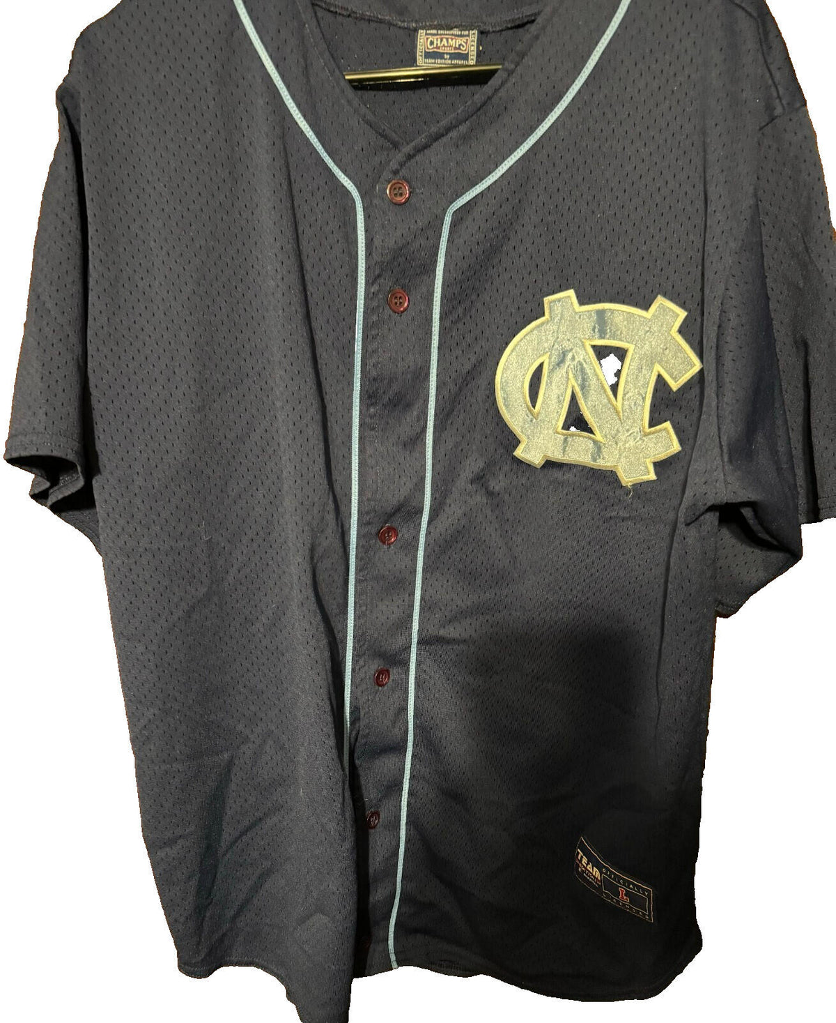 North Carolina Tarheels baseball jersey Men's size L Blue