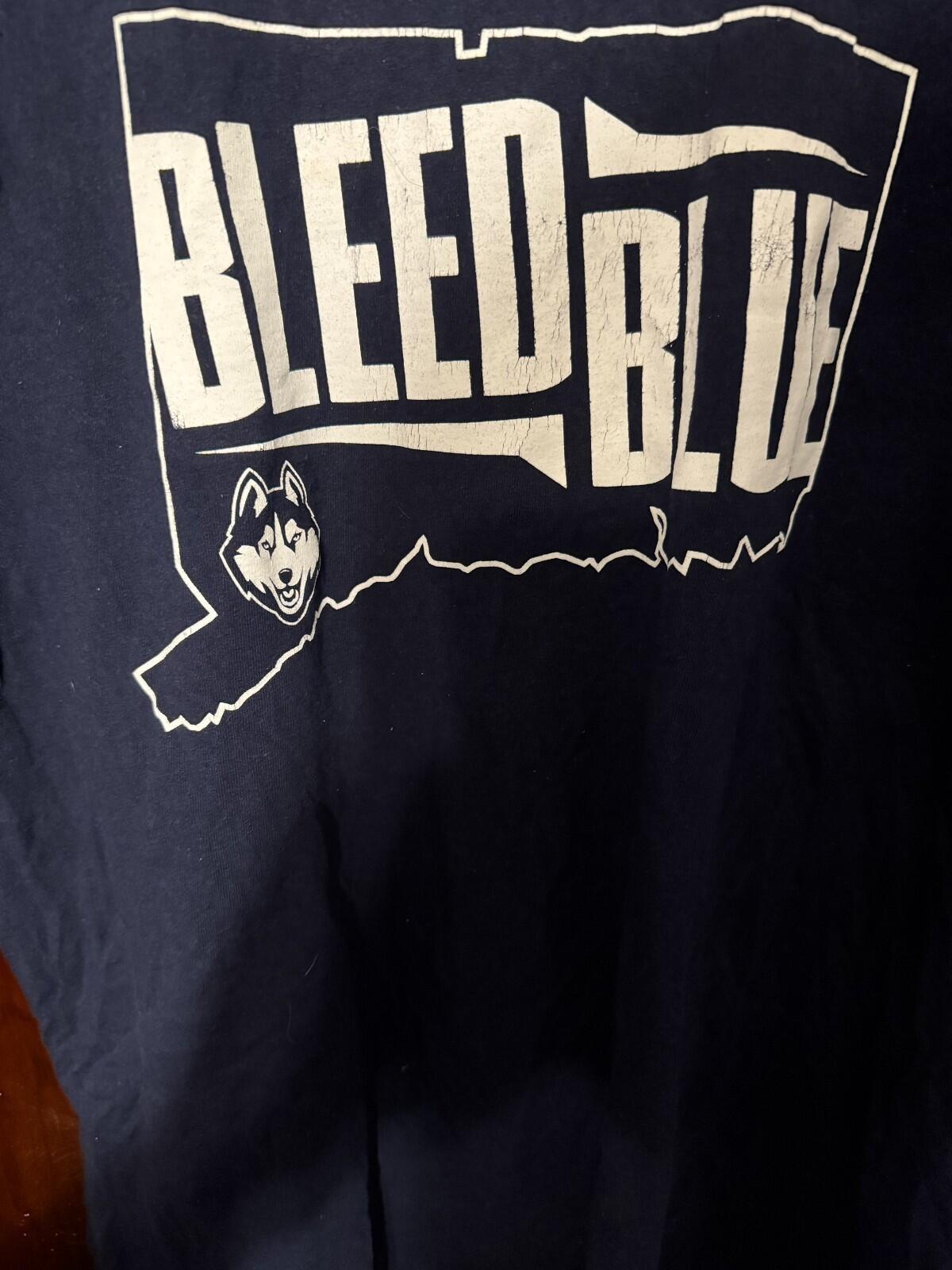 UConn Huskies Bleed Blue S/S Tee Men's L Blue