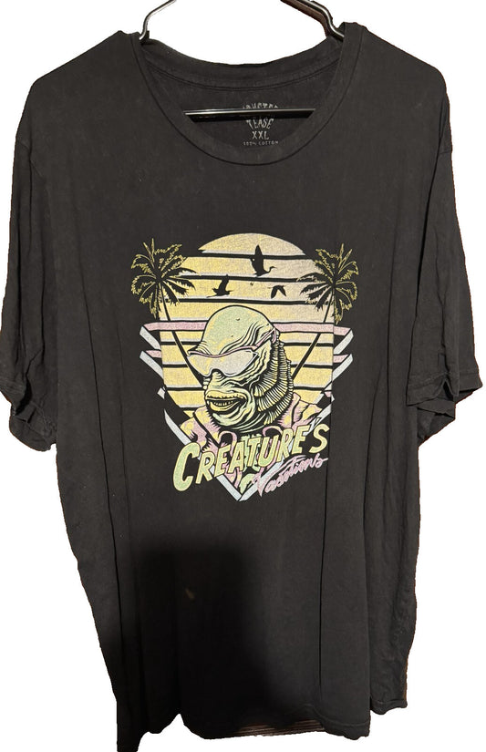 Creature From the Black Lagoon Movie Logo T-Shirt Men's Size XXL Black Horror