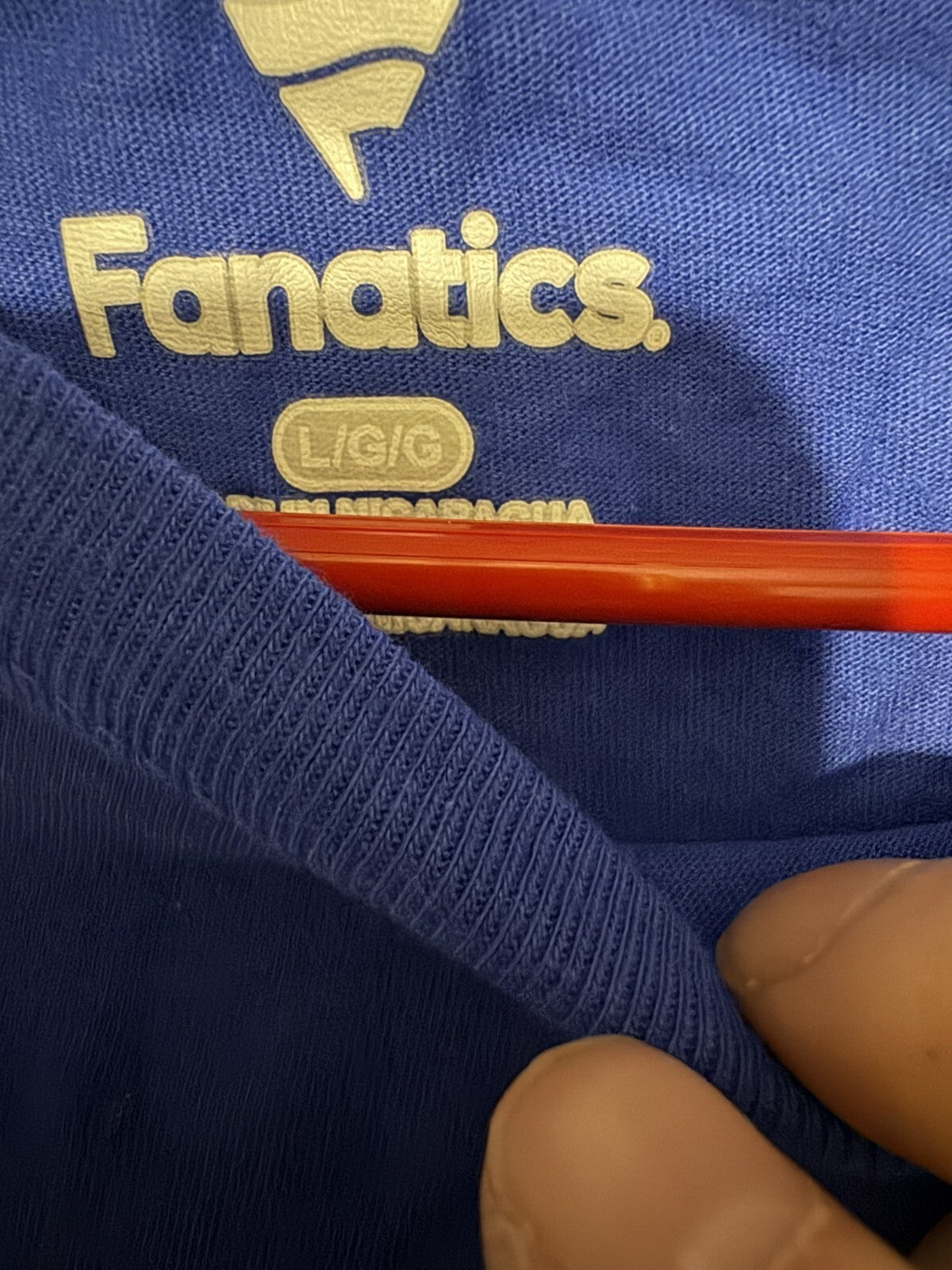 Los Angeles Rams Fanatics Men's tee Sz L Blue NEW WITH TAGS