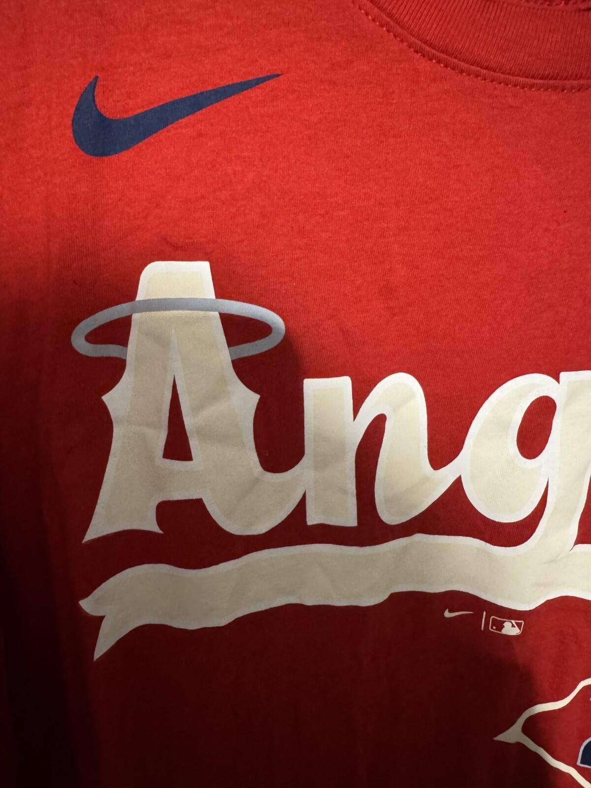 Los Angeles LA Angels of Anaheim Nike Mike Trout T-Shirt Men's Sz XL
