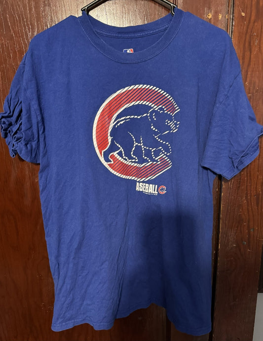 Chicago Cubs Short Sleeve T-shirt Men's Size L Blue