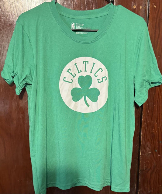 Boston Celtics Short Sleeve T-Shirt Men Size L NBA Green