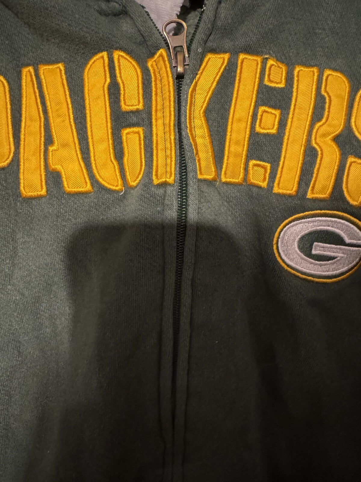 Green Bay Packers Full Zip Hoodie Kid's Size XL ? Green