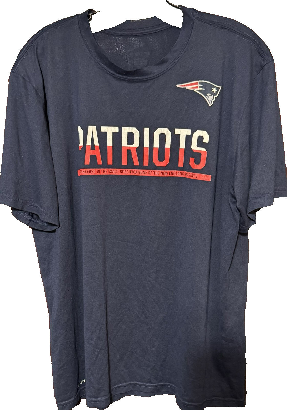 New England Patriots T Shirt Men XL Blue Nike Tee NFL