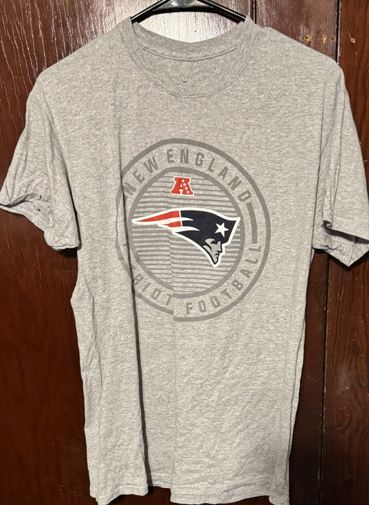 New England Patriots Short Sleeve T-Shirt Men L Gray