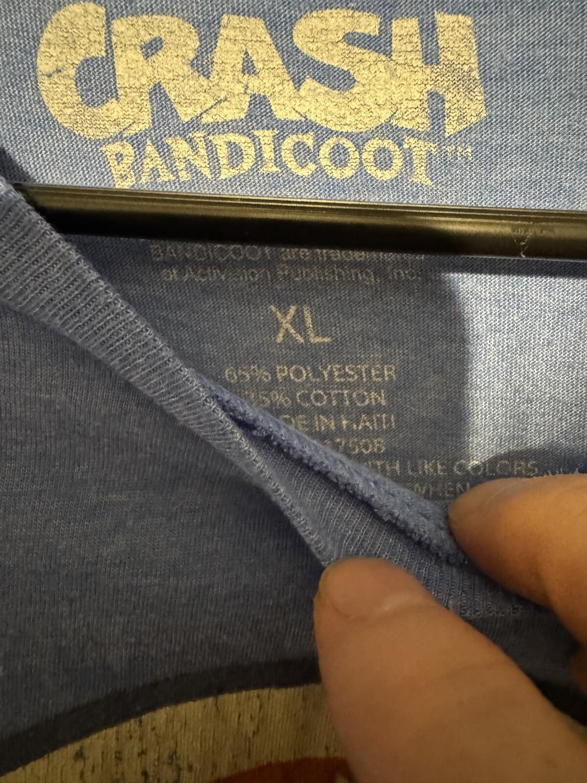 Crash Bandicoot T-Shirt Men's Size XL Blue