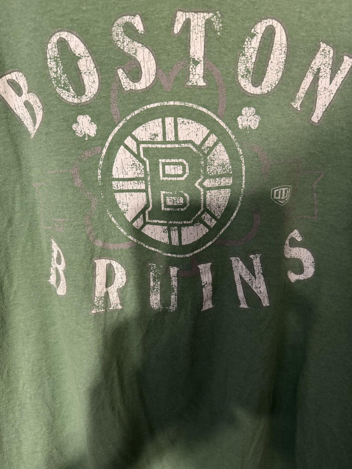 Boston Bruins Old Time Hockey St. Pats Day T-Shirt Green Men's Sz L
