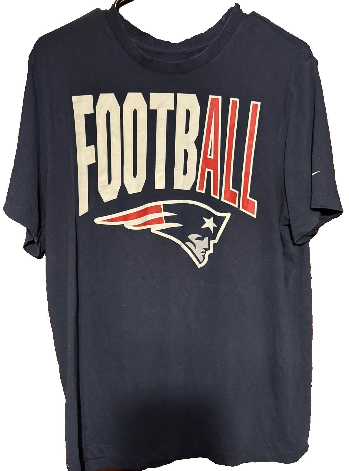 New England Patriots T Shirt Men L Gray Nike Tee NFL