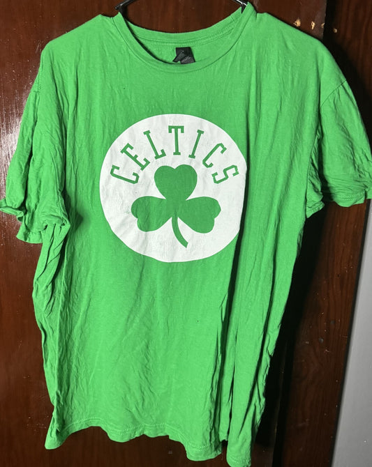 Boston Celtics Short Sleeve T-Shirt Men Size XL NBA Green