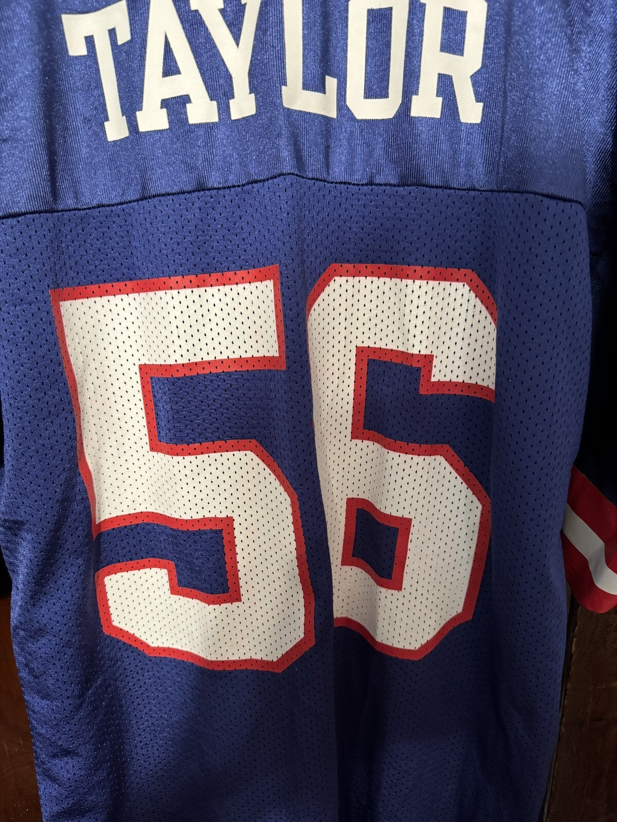 New York Giants Lawrence Taylor #56 Reebok Jersey Men Size M Blue LT