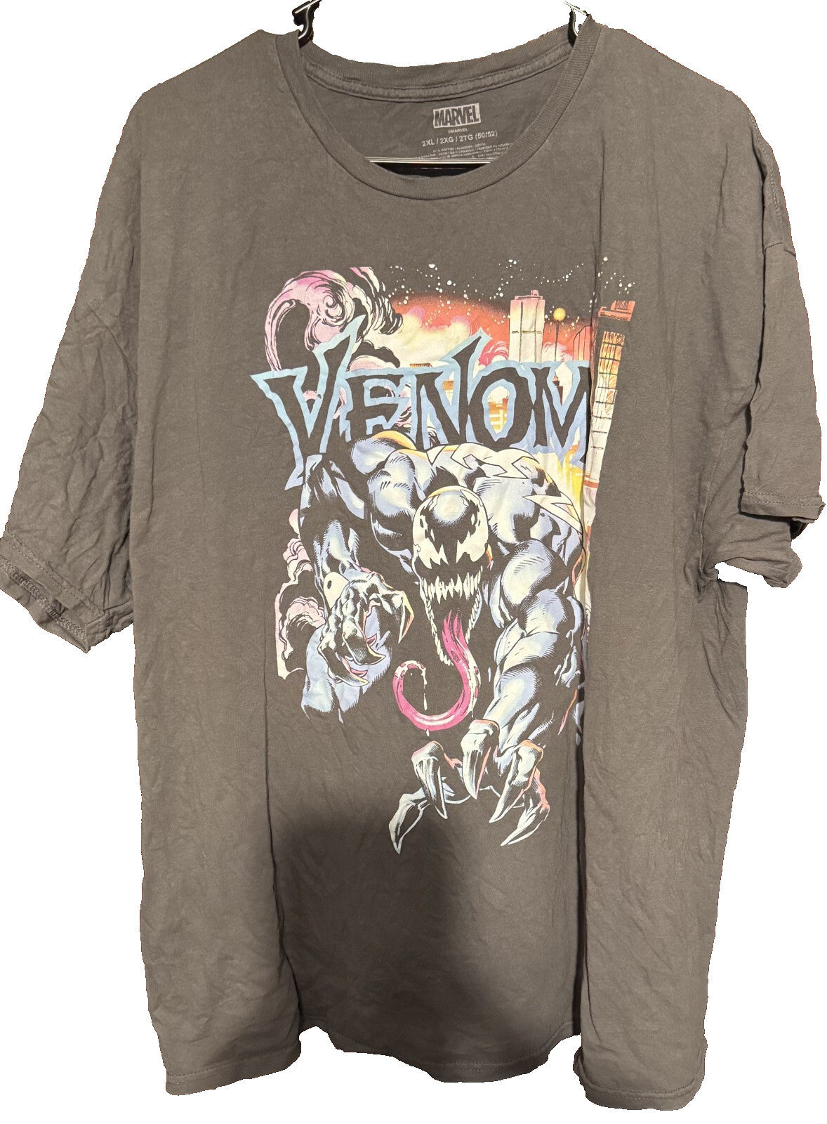 Venom Comic Book Marvel S/S Tee shirt Men's Size XXL Gray