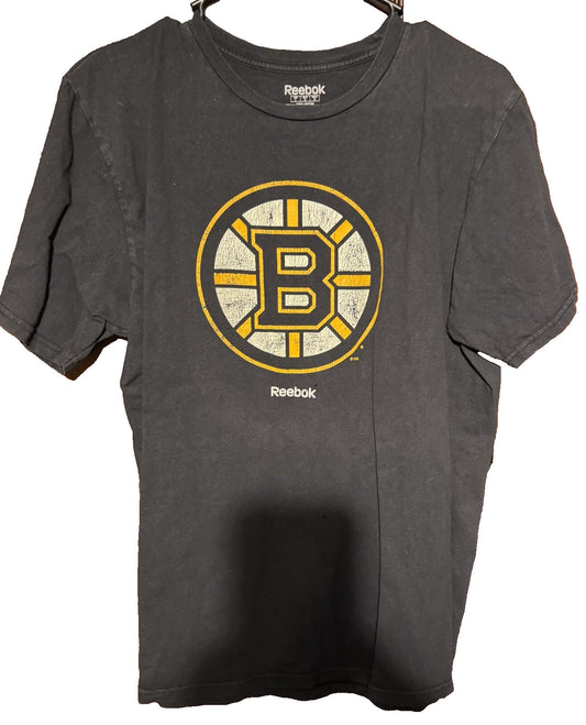 Boston Bruins Vintage Reebok Black T-Shirt Men's Sz L