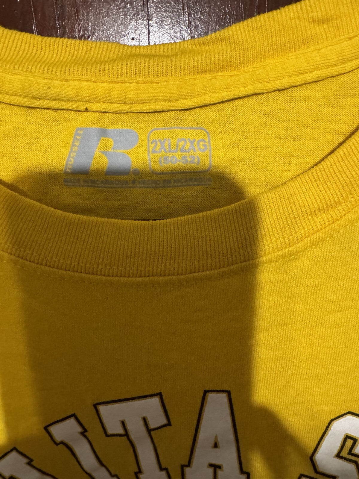 Wichita State Shockers Russell Athletic T-Shirt Yellow NCAA Men Size XXL
