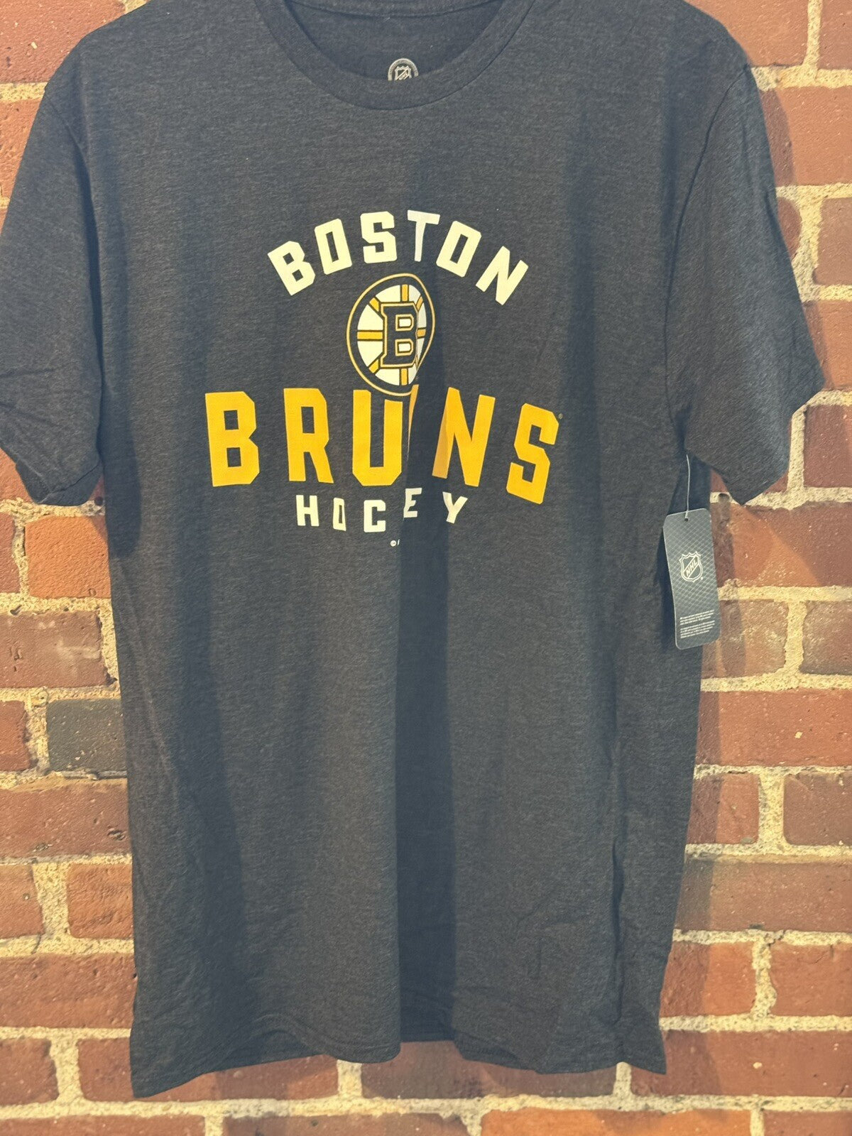 Boston Bruins Super Soft Gray Tee Men's Sz L New With Tags