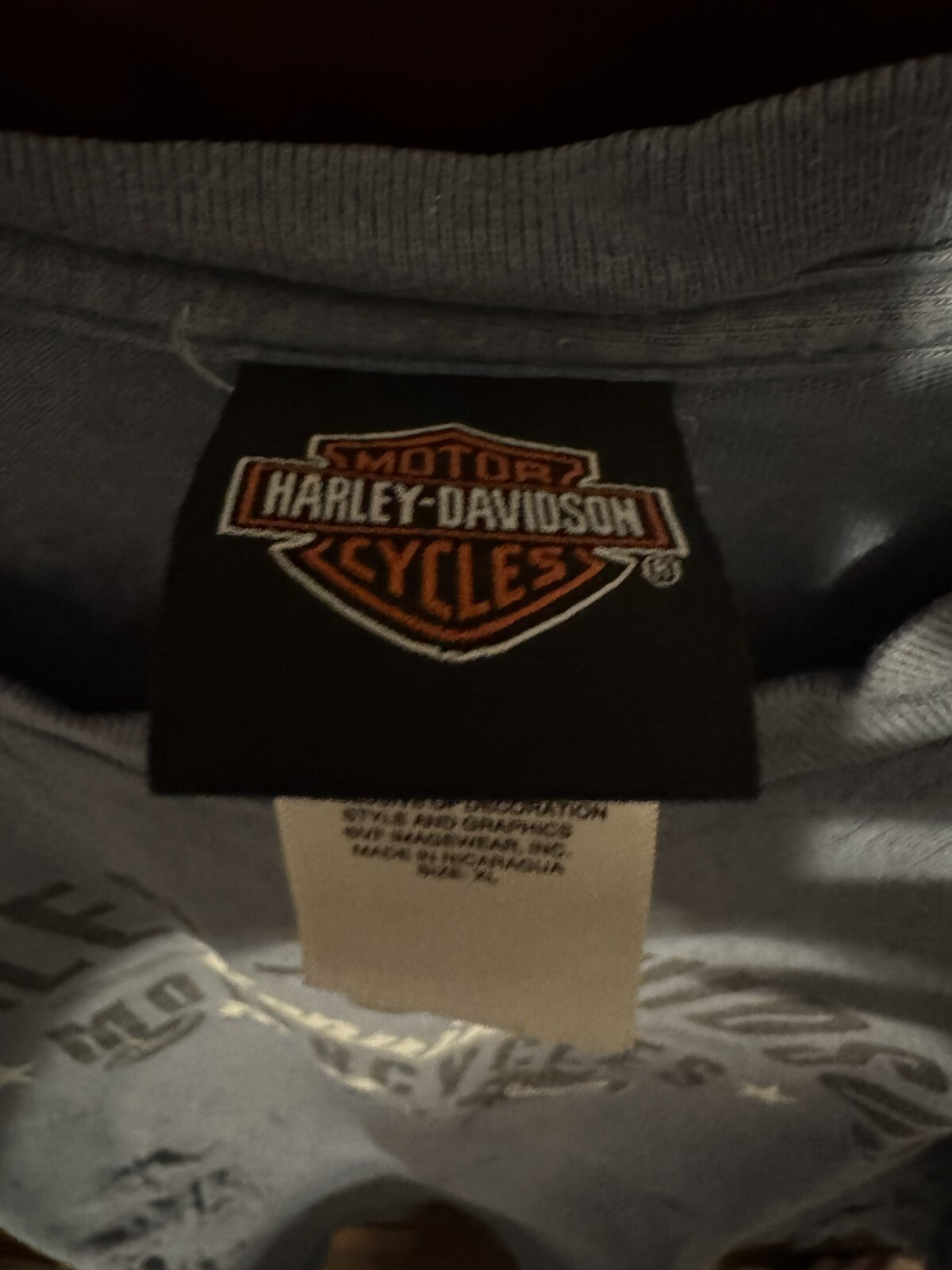 Harley-Davidson of Green Bay Vintage T-Shirt Men Sz XL Blue