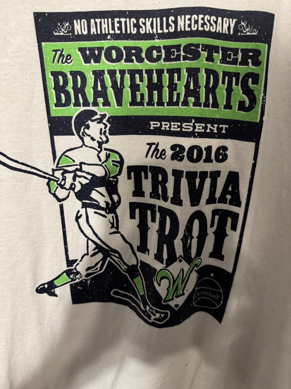 Worcester Bravehearts Vintage 2016 Trivia Trot tee shirt White men’s sz XL FCBL