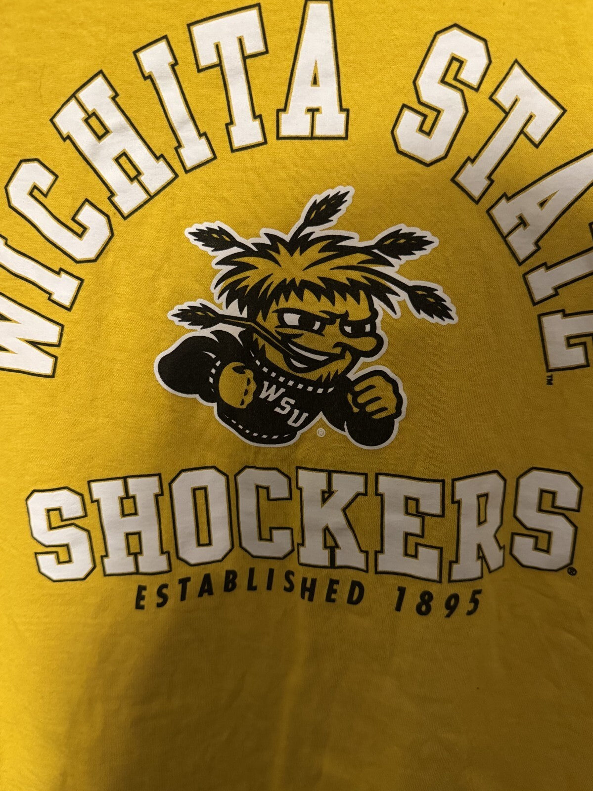 Wichita State Shockers Russell Athletic T-Shirt Yellow NCAA Men Size XXL