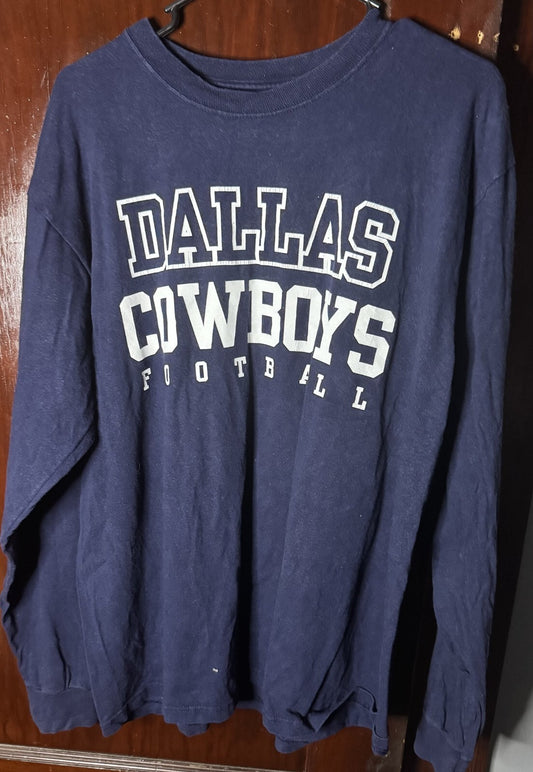 Dallas Cowboys Vintage Reebok Long Sleeve T-Shirt Blue Men Sz L