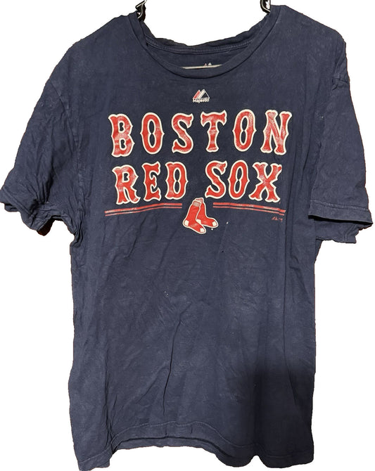 Boston Red Sox Majestic Short Sleeve Tee Men's XL Blue MLB