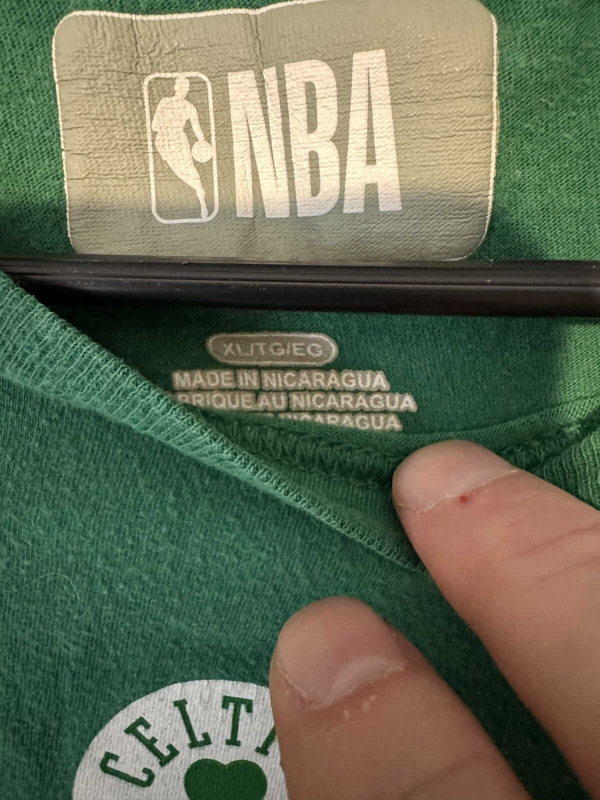 Boston Celtics Short Sleeve T-Shirt Men Size XL NBA Green