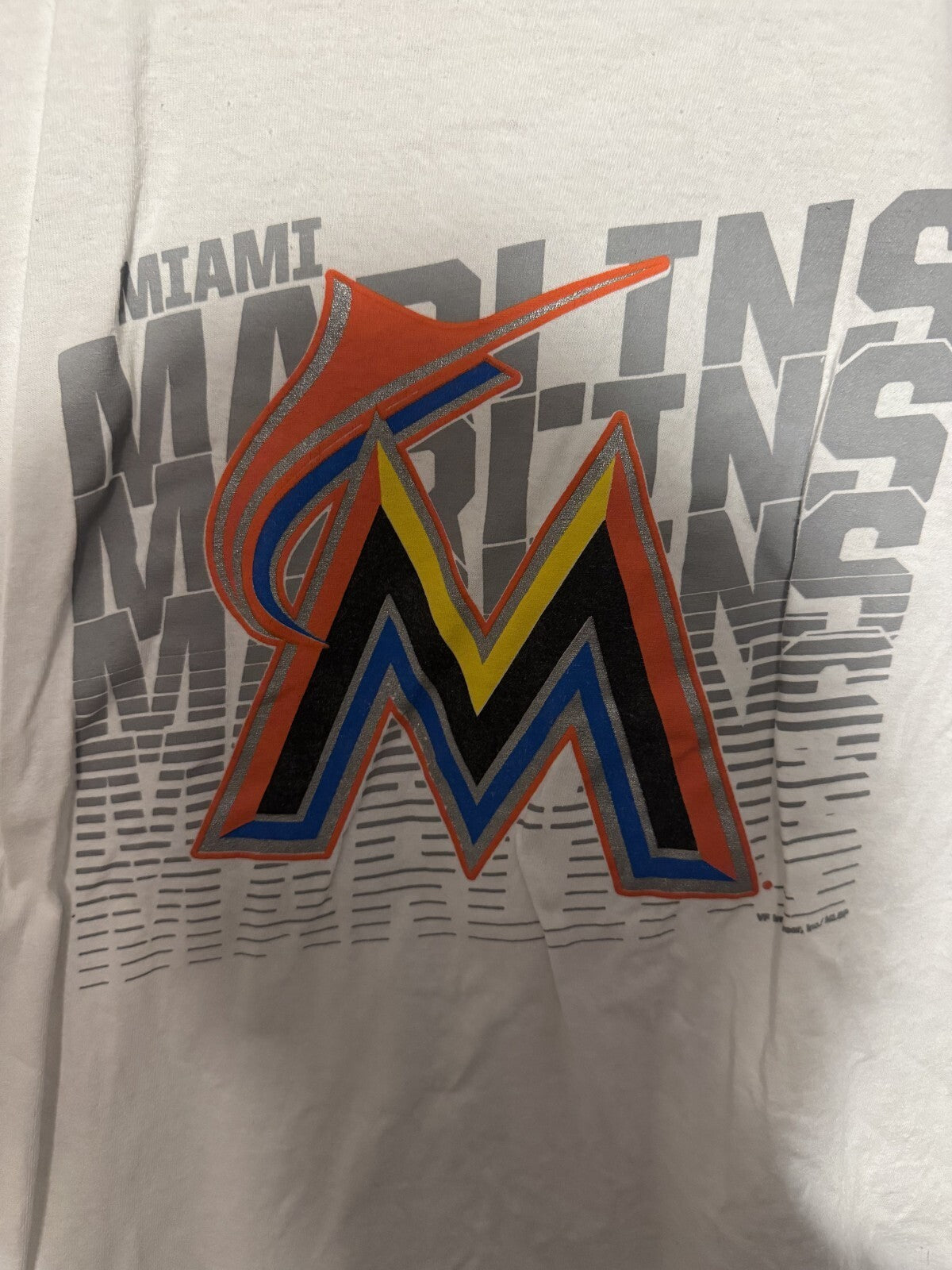 Miami Marlins Short Sleeve White T-Shirt Men's Size XL MLB