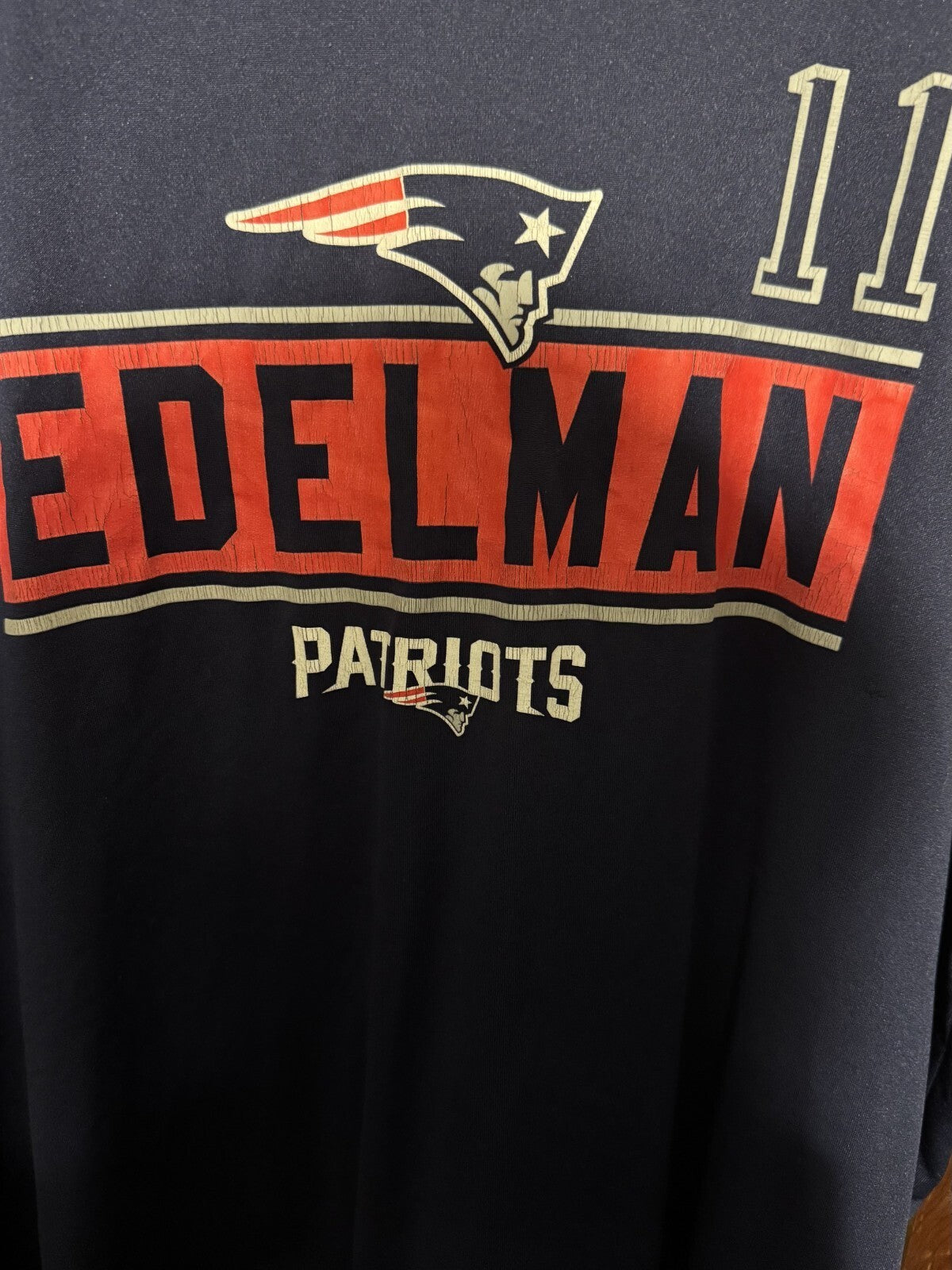 New England Patriots Julian Edelman #11 T-Shirt Men's Size XL ? Blue TX3