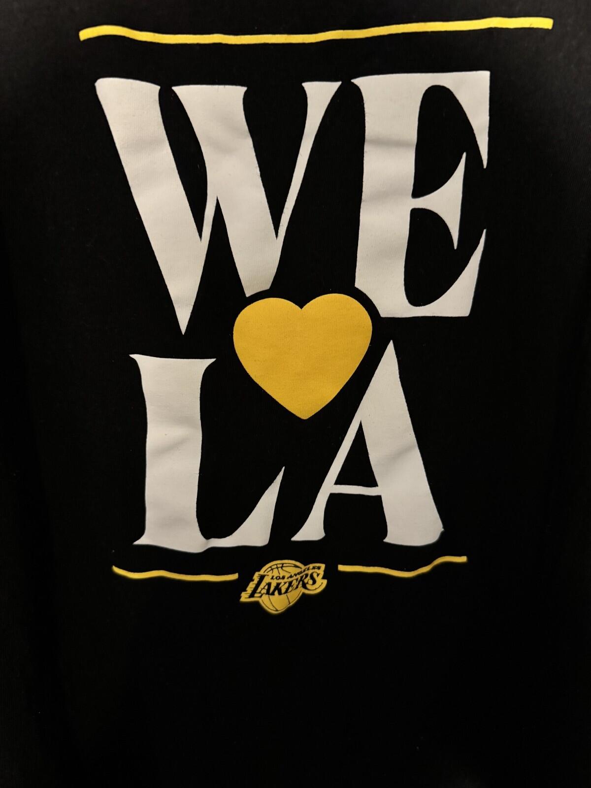 Los Angeles Lakers We Love LA T-Shirt Men Sz XL Black