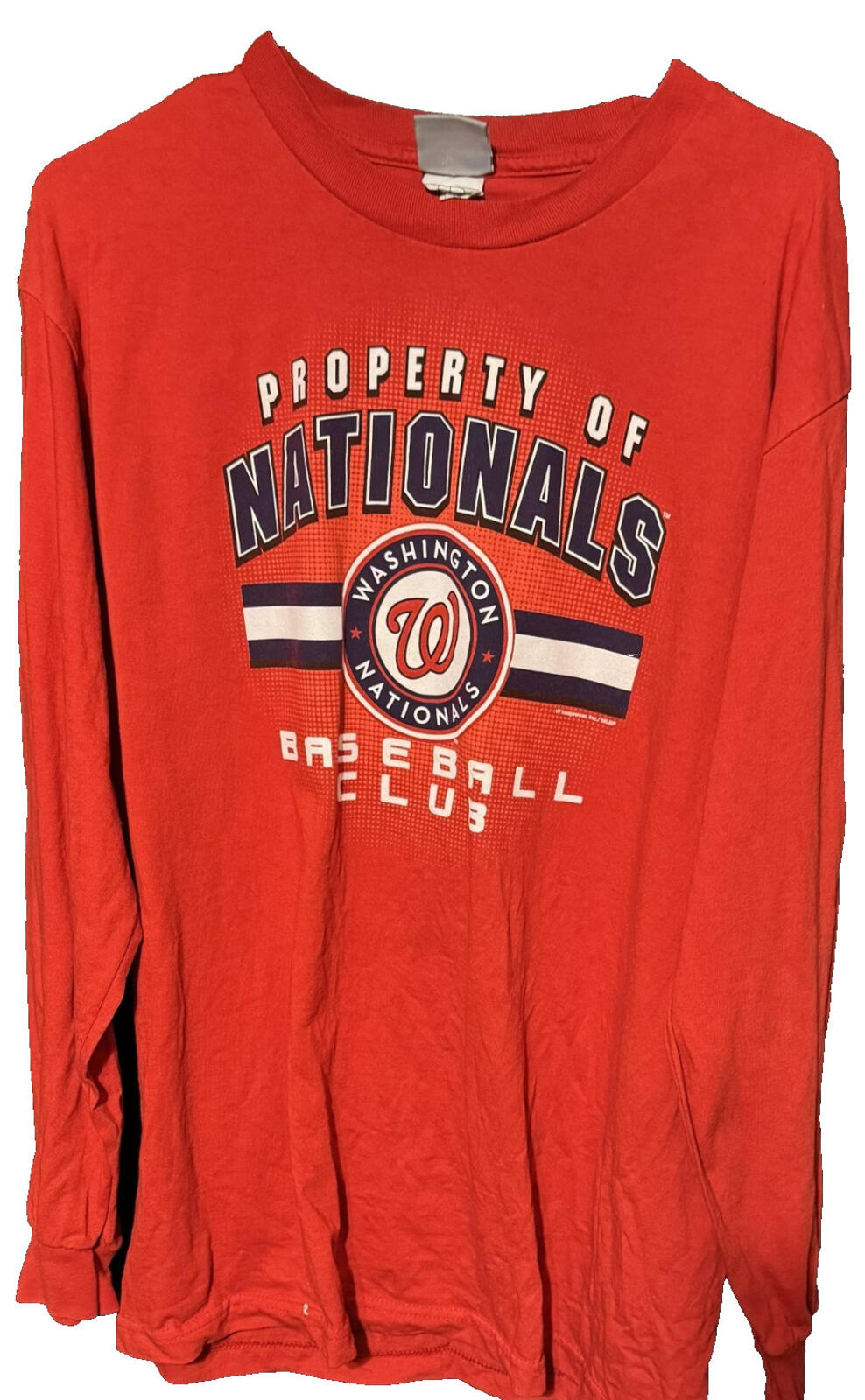 Washington Nationals Baseball Long Sleeve t-shirt Men's Size L Red
