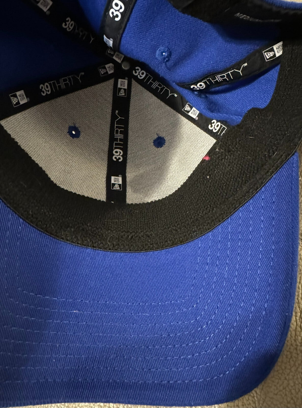 Golden State Warriors New Era Blue 5x Champions 39Thirty Flex Fit Hat Sz M/L