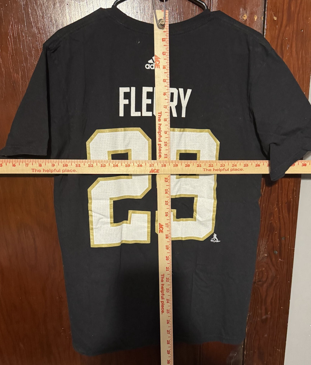 Vegas Golden Knights Marc-Andre Fleury Adidas Black Tee Men sz L