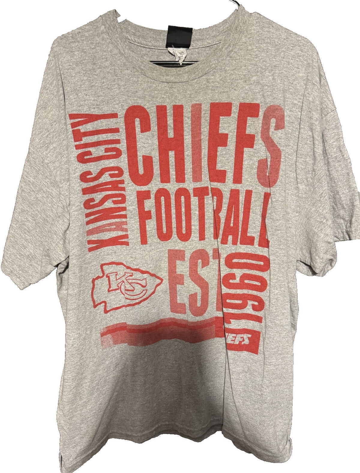 Kansas City Chiefs Gray S/S t-shirt Men's Size XXL