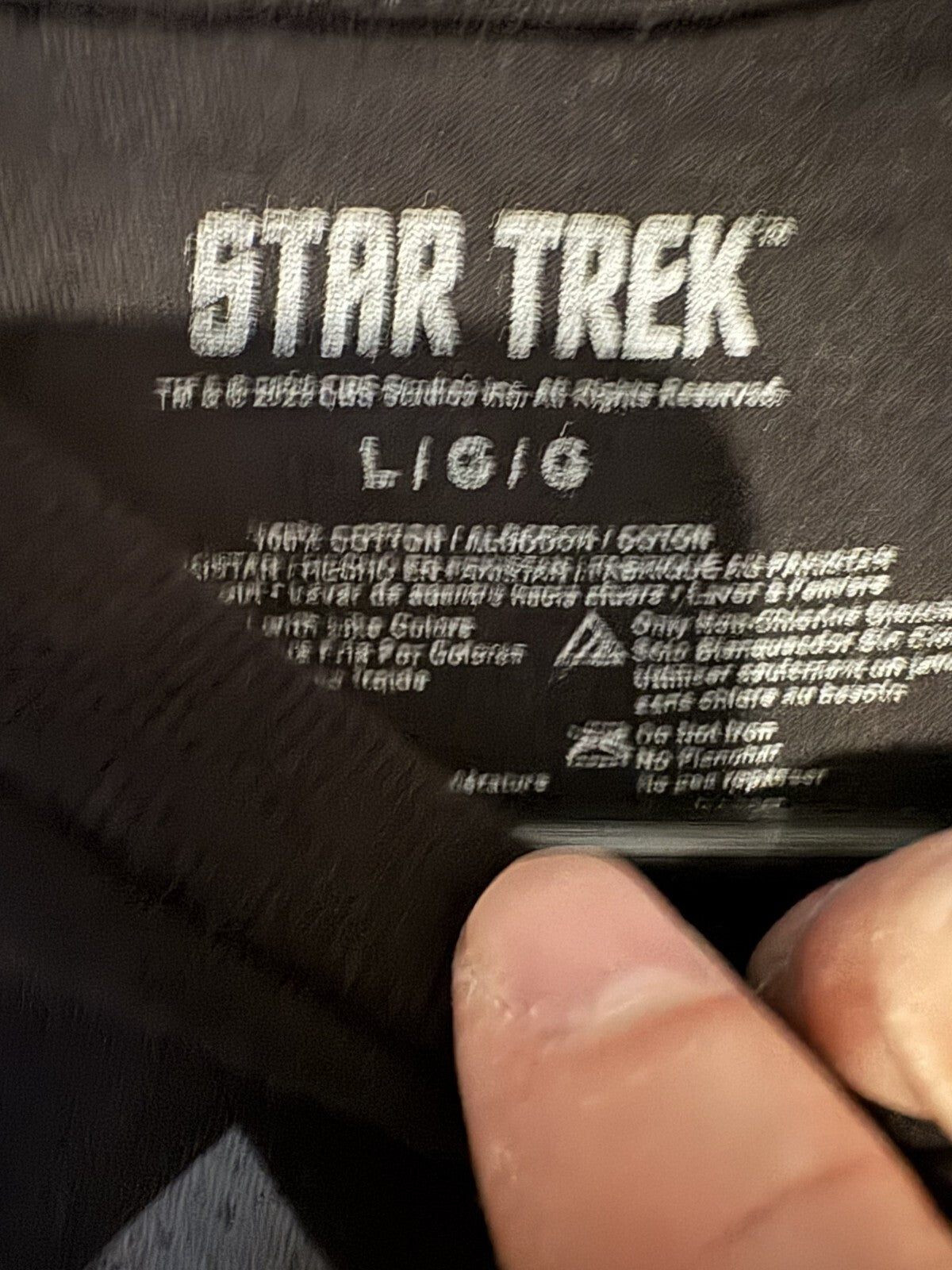 Star Trek Enterprise Logo T-Shirt Men Size L Black