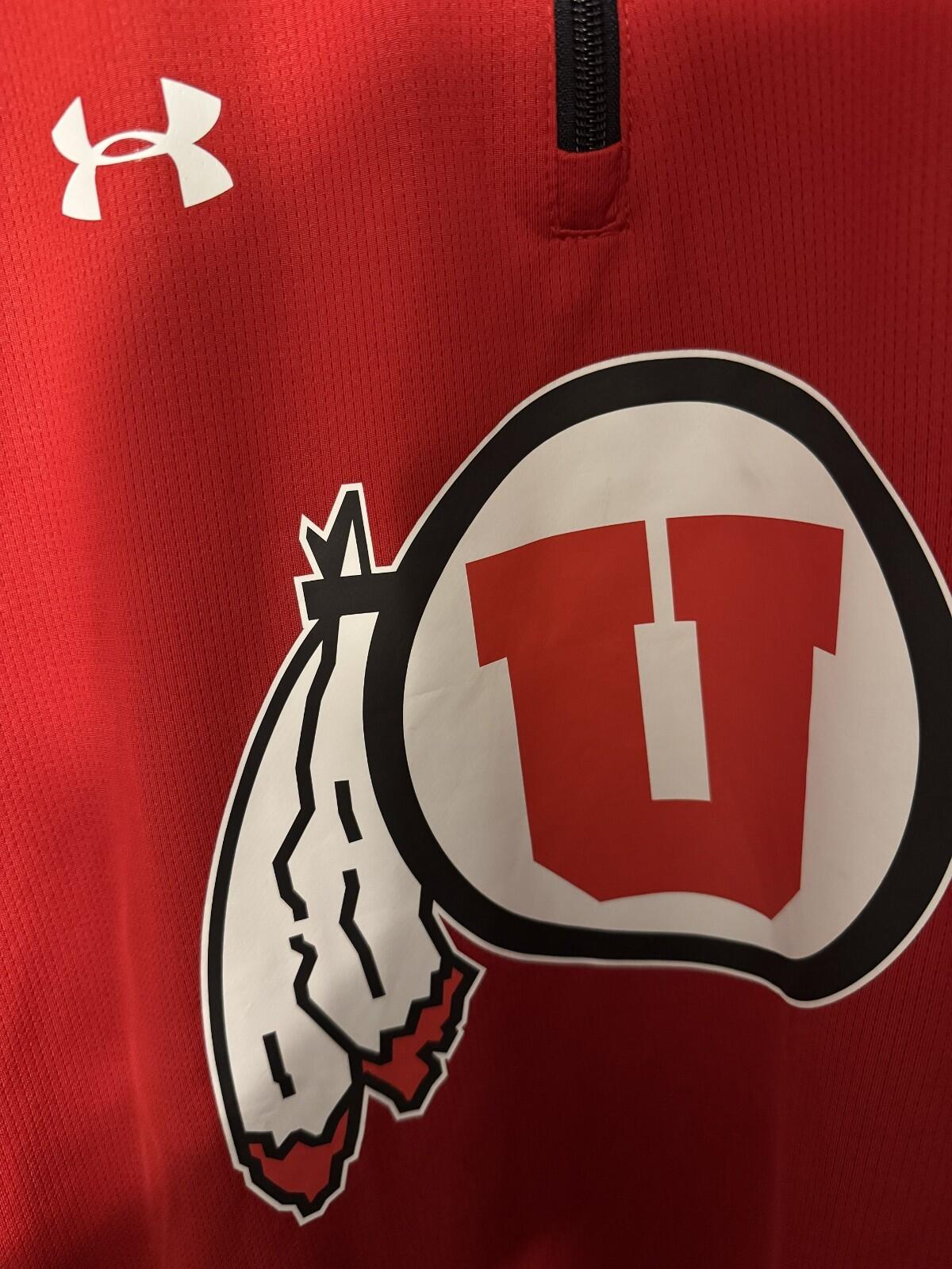 University of Utah Utes Under Armour 1/4 Zip Men's L Player Issued