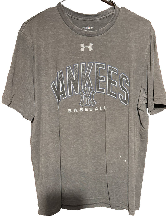 New York Yankees Fanatics Under Armour T-Shirt Men Sz L Gray
