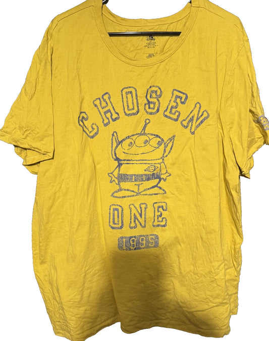 Toy Story Alien Disney T Shirt Yellow Men's Size 2XL