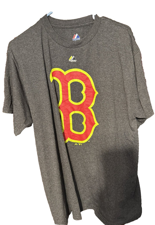 Boston Red Sox Majestic Short Sleeve Tee Men's L Blue MLB