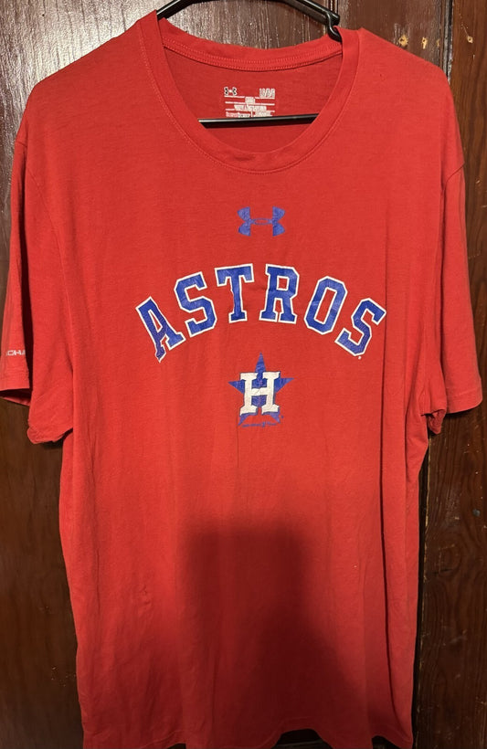 Houston Astros Under Armour Short Sleeve T-Shirt Men's L Red