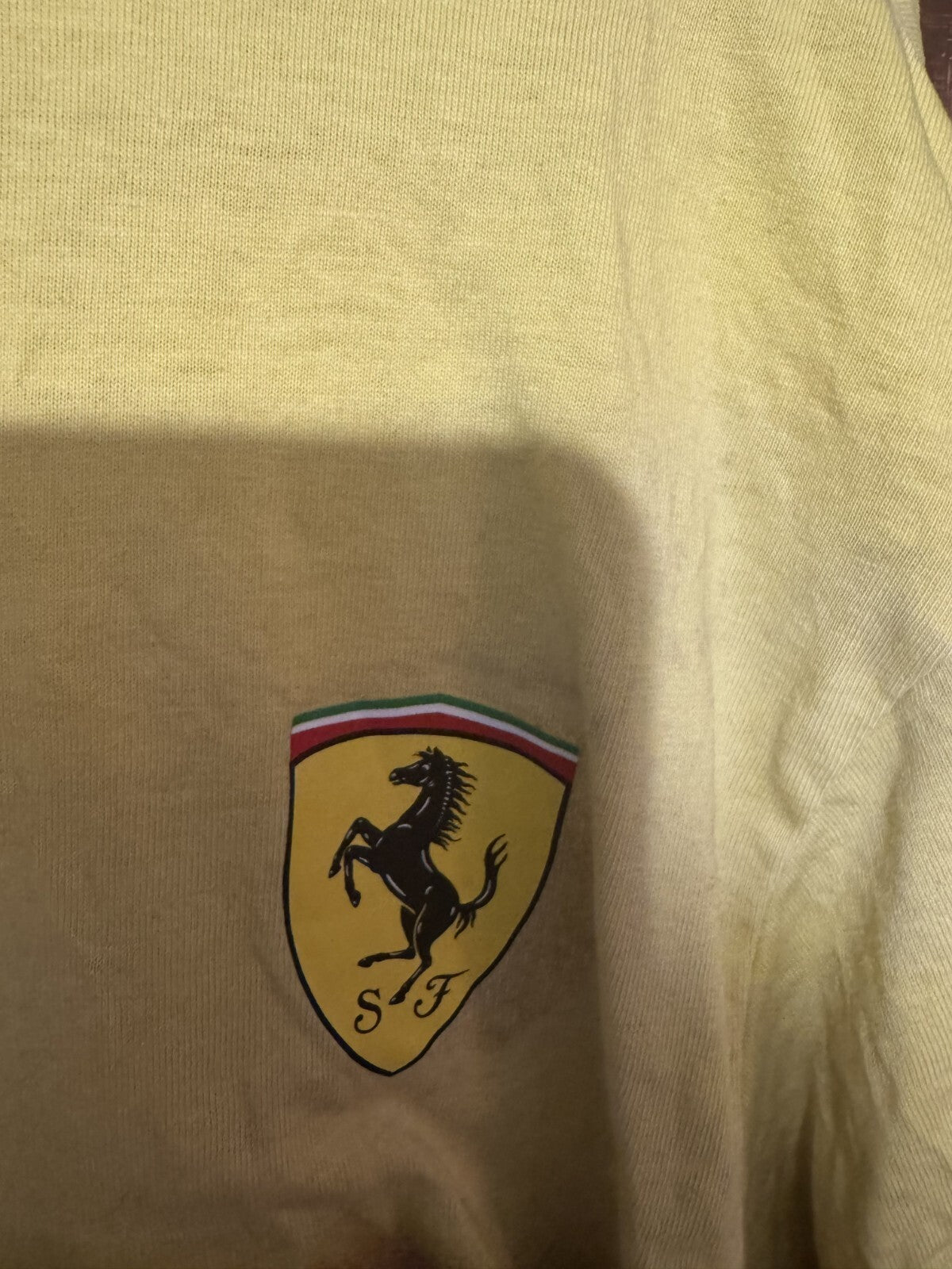 Ferrari Scuderia Las Vegas Puma T-Shirt Men's Sz M Yellow