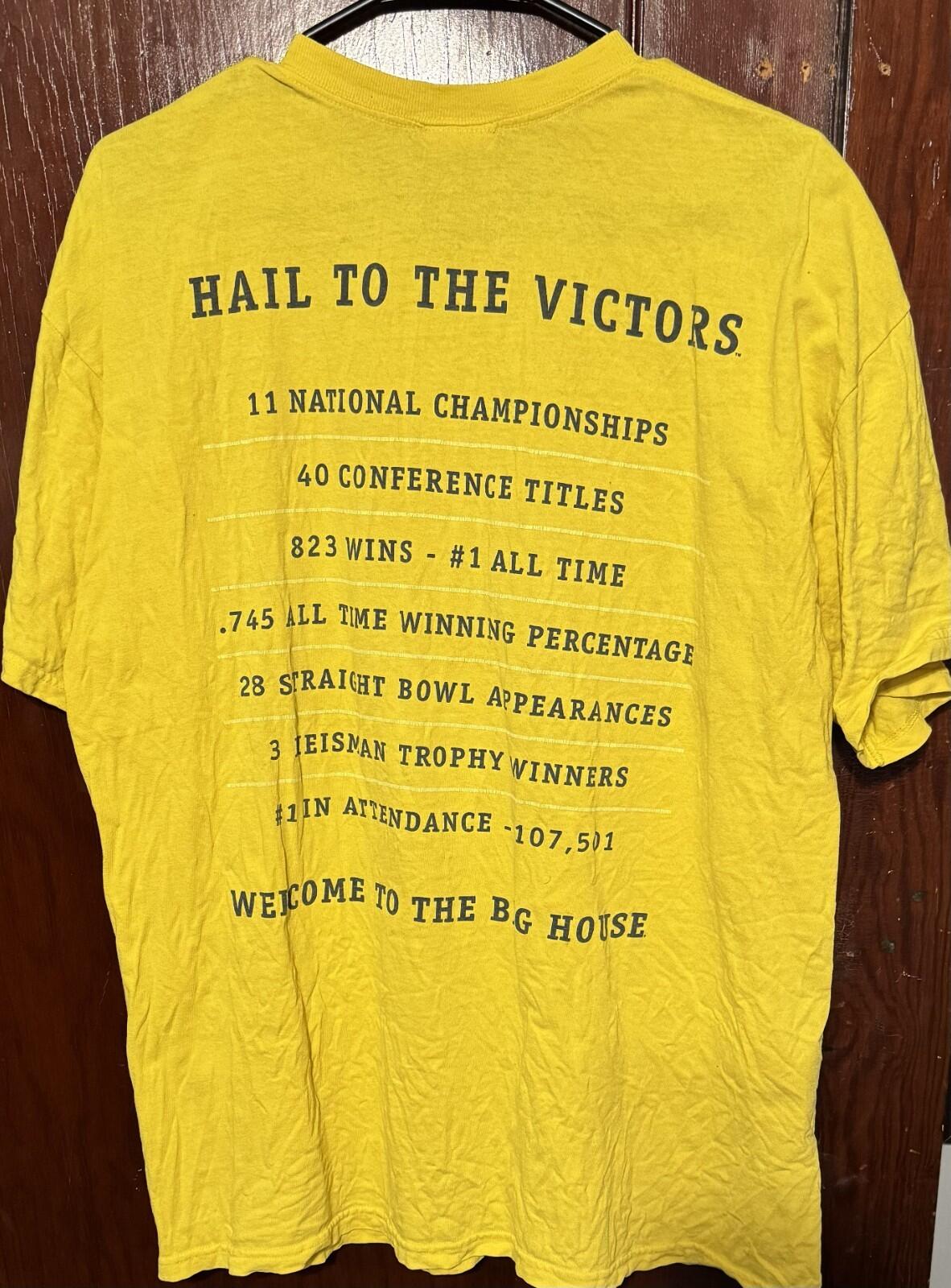 Michigan Wolverines Vintage 2003 T-shirt Sz XL Yellow