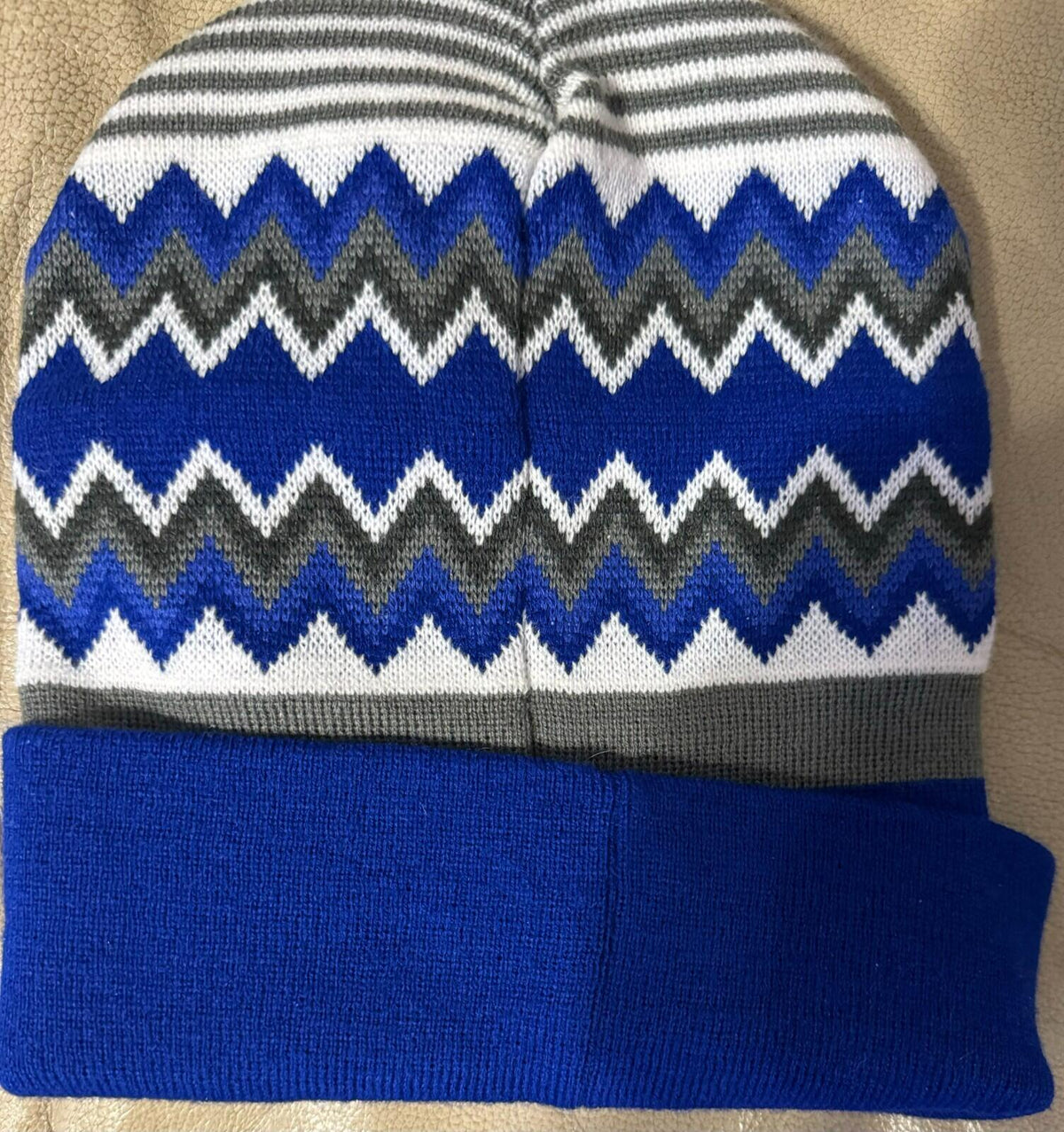 US Air Force Blue/Gray Embroidered Beanie Stocking Hat NWOT