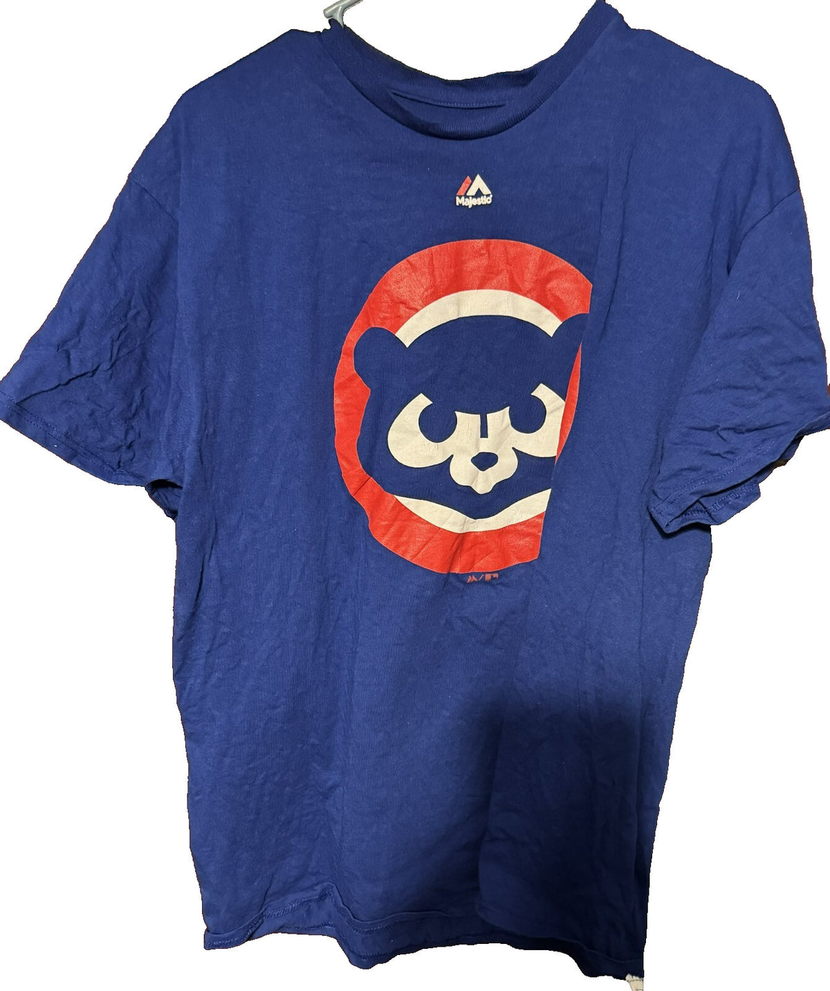Chicago Cubs Short Sleeve Majestic T-shirt Men's Size L Blue