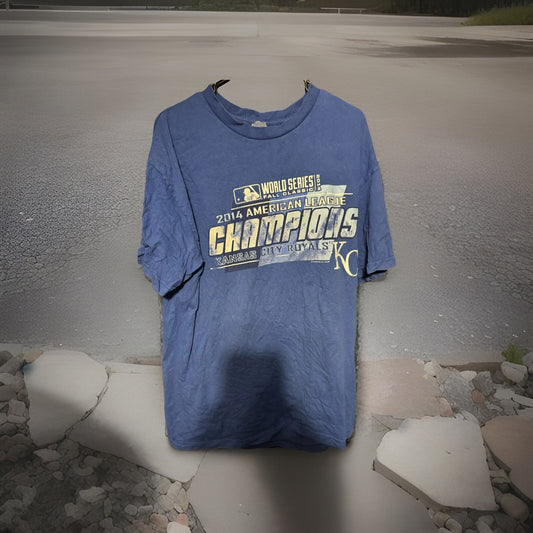 Kansas City Royals 2014 AL Champions t-shirt Men Sz XL Blue