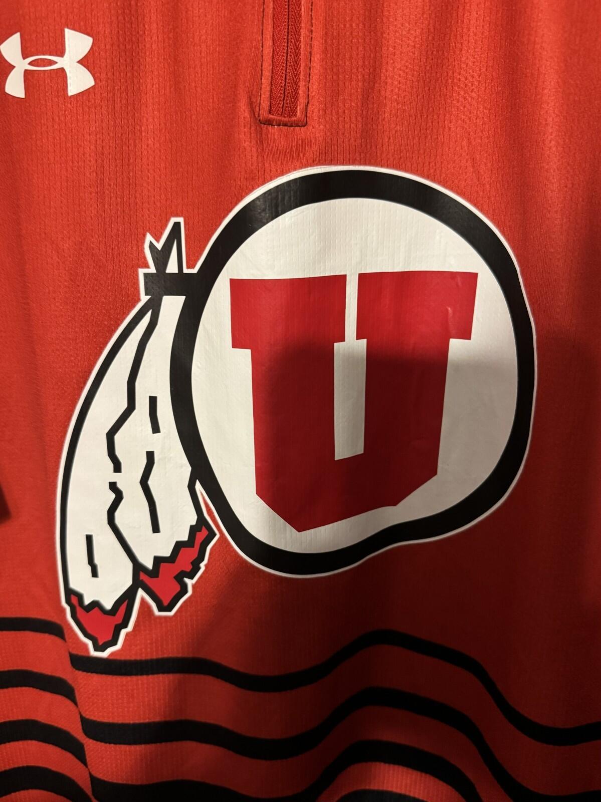 University of Utah Utes Under Armour 1/4 Zip Men's M Player Issued