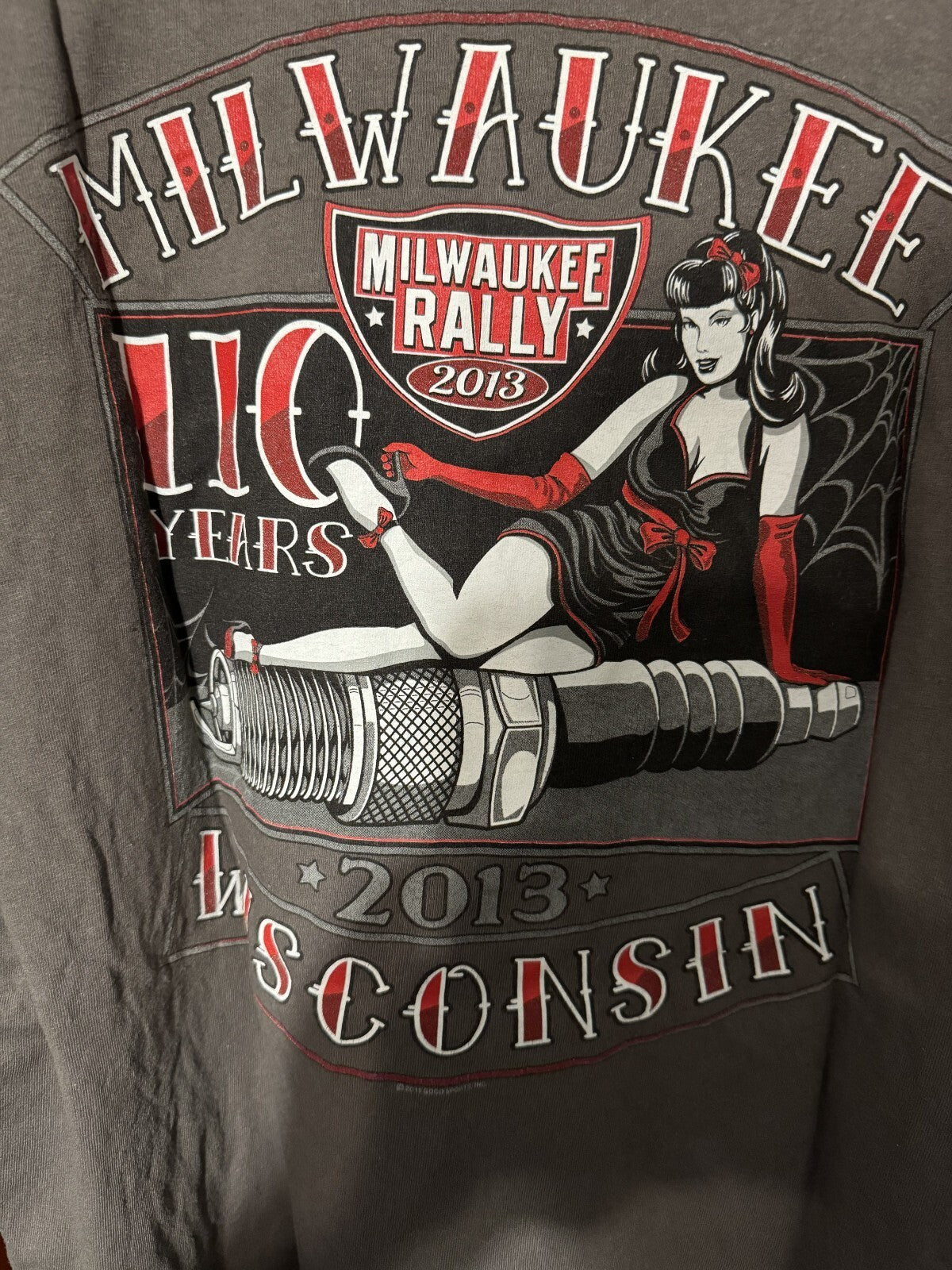 Milwaukee Motorcycle Rally Harley-Davidson Vintage T Shirt Men's Sz XL Gray