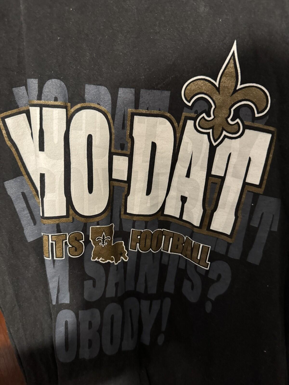 New Orleans Saints Black Short Sleeve tee shirt Men size L