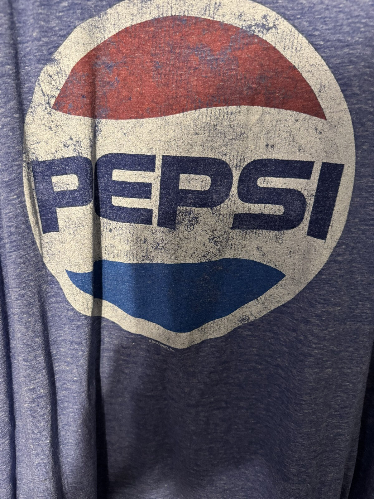 Pepsi Vintage Logo Tee Shirt Men Sz XL Blue
