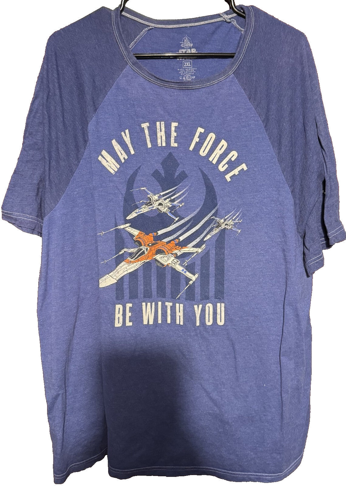 Star Wars Logo T Shirt Men's Size XXL Blue