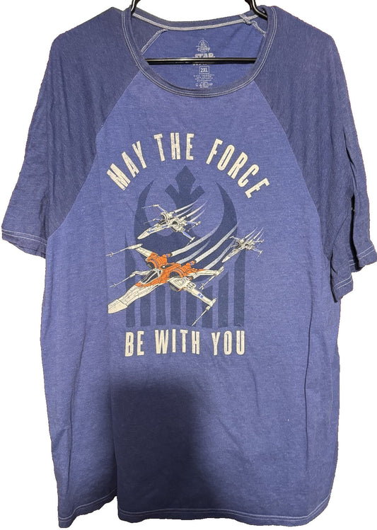 Star Wars Logo T Shirt Men's Size XXL Blue
