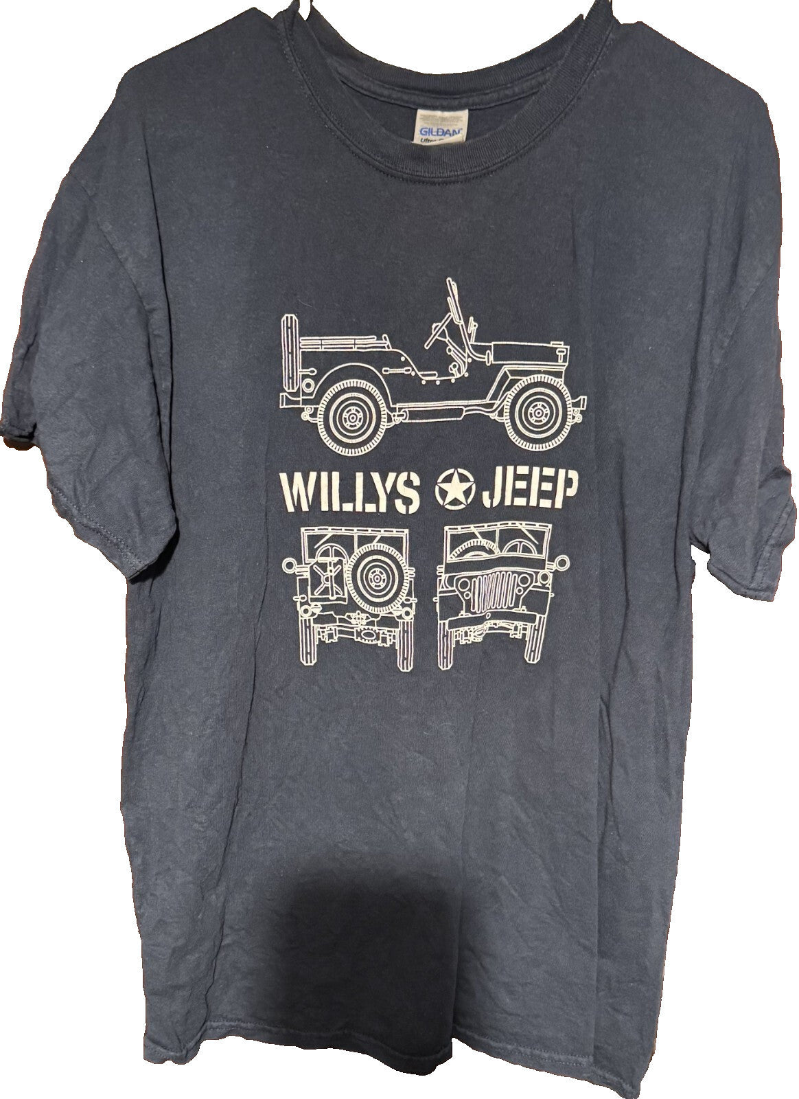 Willys Jeep T-Shirt Blue Men's Size L